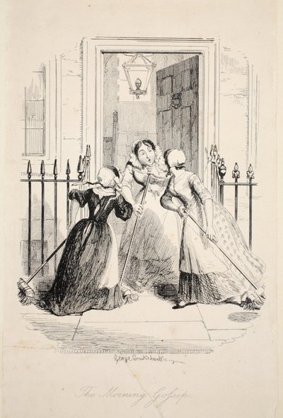 The Morning Gossip、The Greatest Plague of Life、pub より。 1847年。 作： George Cruikshank