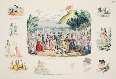 朝の遊歩道、パブ。 1833（手描きの彫刻） 作： George Cruikshank
