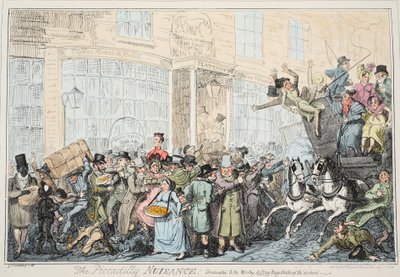 Piccadily Nuisance、パブ。 1936（手塗りの彫刻） 作： George Cruikshank