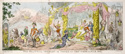 「政治的メドレー」または「1812年6月のこと」、パブ。 1812年 作： George Cruikshank