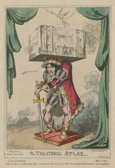 劇場版アトラス：リチャード3世としてのエドマンドキーン 作： George Cruikshank