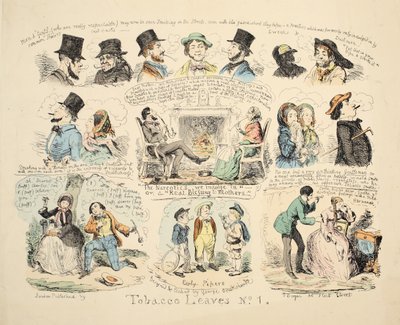 たばこ葉No.1、パブ。 1851年。 作： George Cruikshank