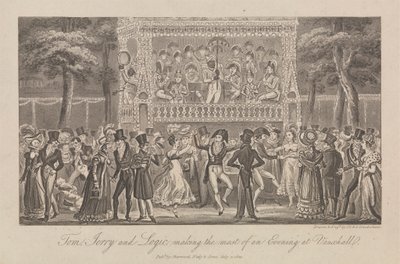 トム、ジェリー、ロジックが夜を最大限に楽しむ... 作： George Cruikshank
