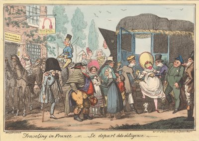 フランスを旅する - または - 駅馬車の出発 作： George Cruikshank