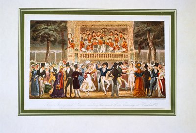 ヴォクスホール・ガーデンズ、「ロンドンの生活など」、ピアース・イーガン著 作： George Cruikshank
