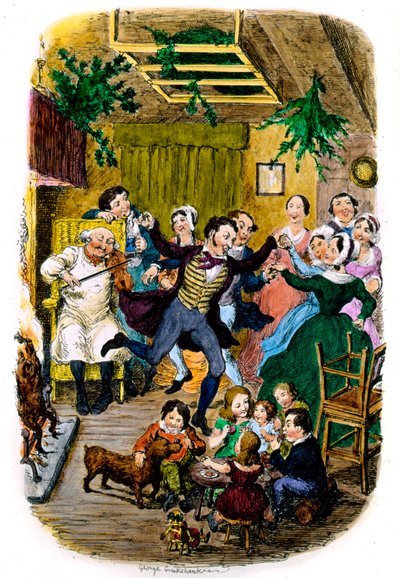 ジョージ・クルイックシャンクによるヴィクトリア朝のクリスマスカード 作： George Cruikshank