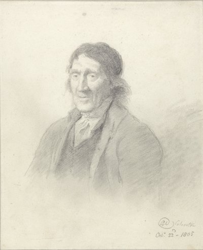 男の肖像、1805年（紙にインクが付いたグラファイト） 作： George Dance