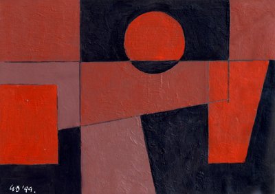 関連するレッズウィズブラック、1999（カードに油彩） 作： George Dannatt