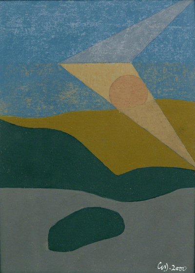 無題、2000（カードに油彩） 作： George Dannatt