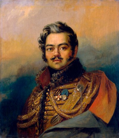 デニスダビドフ、ロシアの兵士と詩人、c1828。 作： George Dawe
