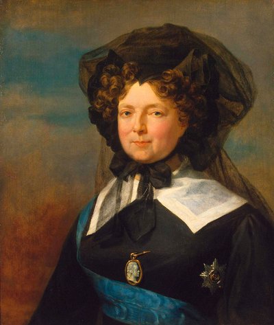 1820年代のロシア皇后マリアフェオドロフナ。 作： George Dawe