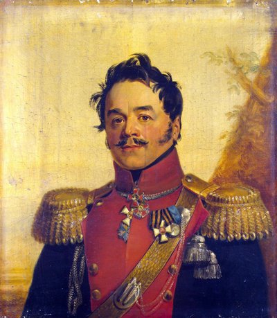 ニコライ・グリゴリエヴィチ・シチェルバトフ伯爵（1777-1845）の肖像 - ジョージ・ドーウ（1781-1829）。油彩・キャンバス、1825年以前。寸法：70x62.5cmサンクトペテルブルク、国立エルミタージュ美術館 作： George Dawe