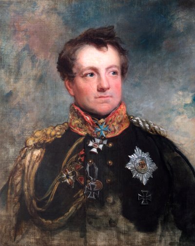 陸軍元帥アウグスト・ナイトハルトの肖像、グナイゼナウ伯爵、プロイセンの兵士、1818年。 作： George Dawe