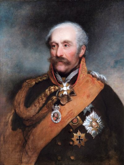 陸軍元帥ブリュッヒャーの肖像、プロイセンの兵士、c1818 作： George Dawe