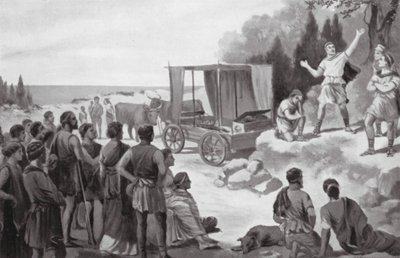 テスピスの車（リトグラフ） 作： George Derville (after) Rowlandson