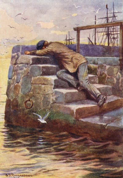 その努力は彼の体力を消耗させた（カラーリトグラフ） 作： George Derville (after) Rowlandson