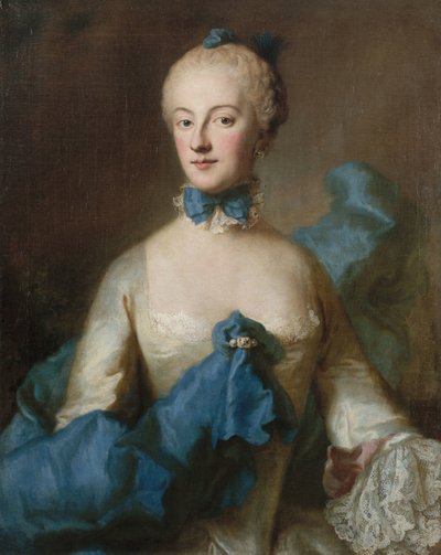バイエルン公爵夫人マリア・アンナ・ジョセファ、1734-1776年、バーデン＝バーデン辺境伯、1750年頃。 作： George Desmarées