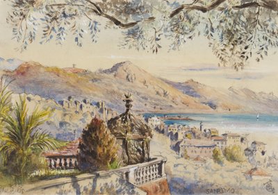 サンレモ、1878年1月12日（紙にトイレ） 作： George Douglas Tinling