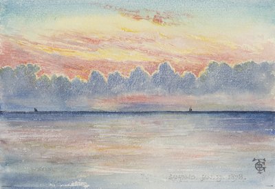 サンレモ、1878年1月19日（紙にトイレ） 作： George Douglas Tinling