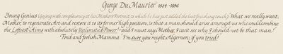 若い天才アルジャーノンと彼の好きで愚かなママ、1879 作： George du Maurier