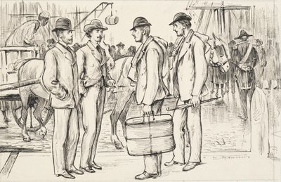 港での会合 作： George du Maurier