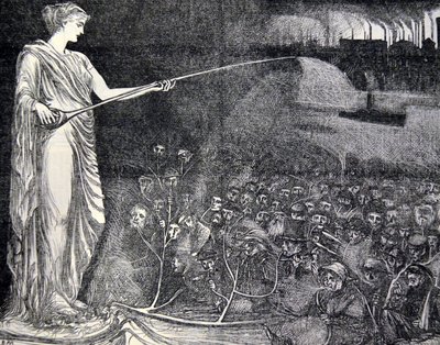 1869年、貧しい人々を慰めるたばこ 作： George du Maurier