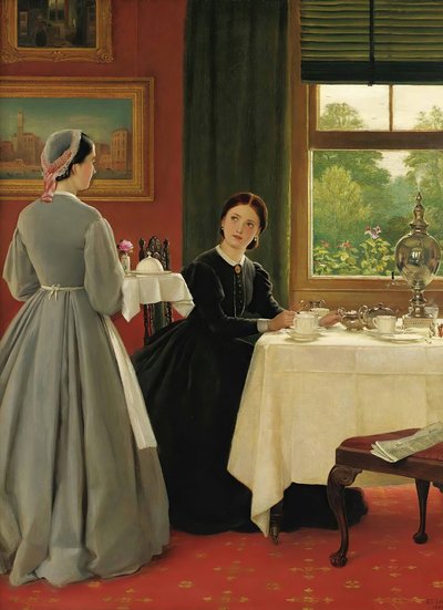 アフタヌーンティー、1865年。 作： George Dunlop Leslie