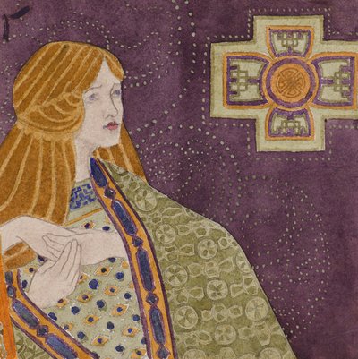 スタディ[装飾パネル用]、c.1898-1901（水彩） 作： George Dutch Davidson