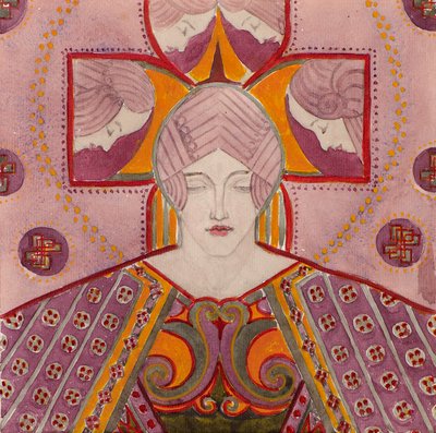 スタディ[装飾パネル用]、c.1898-1901（水彩） 作： George Dutch Davidson