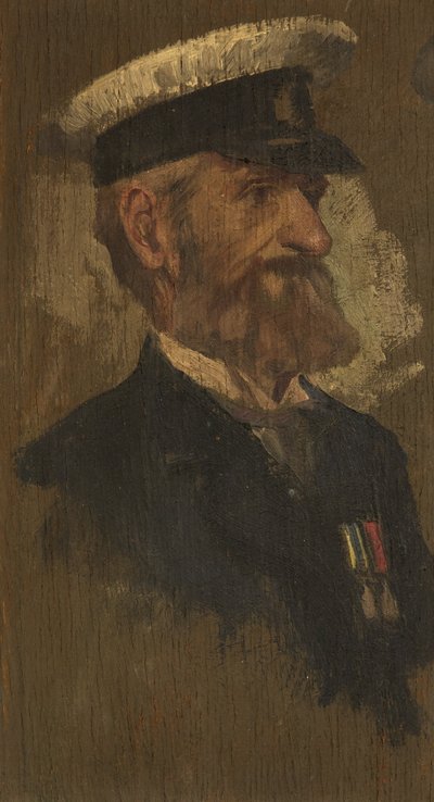 E.ギラードの肖像、R.Bgde.、1920年頃（パネルに油彩 作： George Edmund Butler