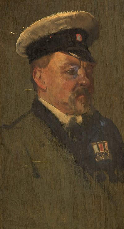 R.N.ことH.ロングの肖像 1920年頃（パネルに油彩 作： George Edmund Butler