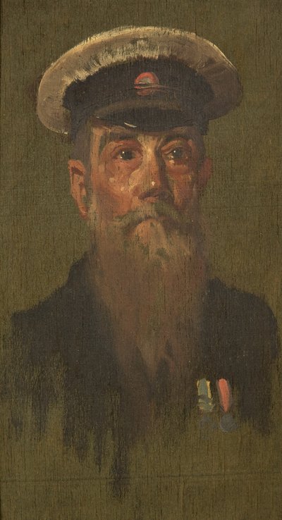第6ドラゴーンのJ.ブルックスの肖像 1920年頃（パネルに油彩 作： George Edmund Butler