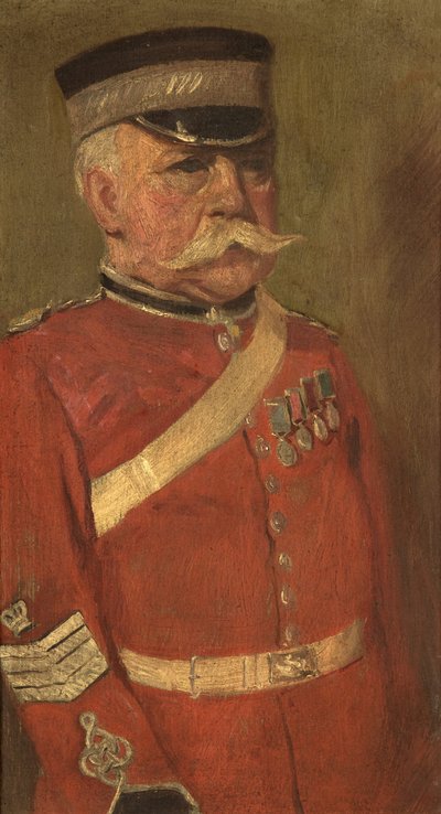 ジャス・ジョージ（R.N.＆3rd）の肖像 1920年頃（パネルに油彩 作： George Edmund Butler