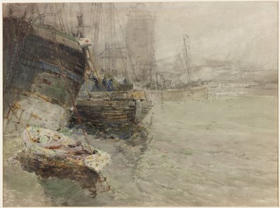ノース・シールズ・フィッシュ・キー（紙に水彩と鉛筆） 作： George Edward Horton