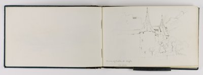 (スケッチブック）エーグルの城の角 作： George Elbert Burr
