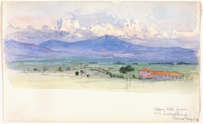 ローマ、トゥスコラーナ通りからのアルバン山脈 作： George Elbert Burr