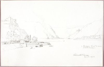 ザンクト・ゴアールのライン川 作： George Elbert Burr