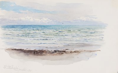1899 年、北ウェールズ、プルヘリの海岸。 作： George Elbert Burr