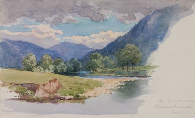 1899年、ウェールズのスランウスト近くのコンウェイ。 作： George Elbert Burr