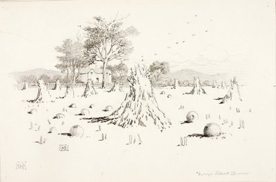 無題（収穫のシーン） 作： George Elbert Burr