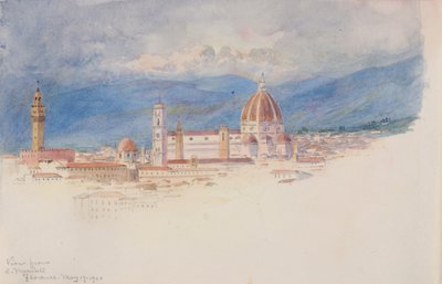 S. Miniato からの眺め、フィレンツェ、1900 年。 作： George Elbert Burr