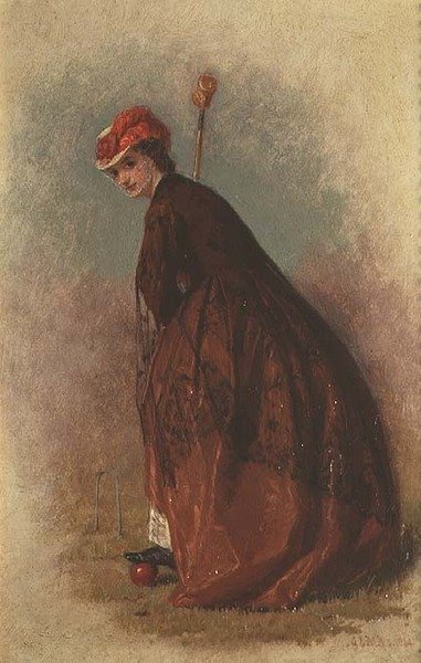 クロケット奏者 作： George Elgar Hicks