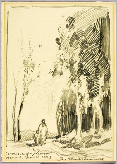 楽しいディナーのお土産 作： George Elmer Browne