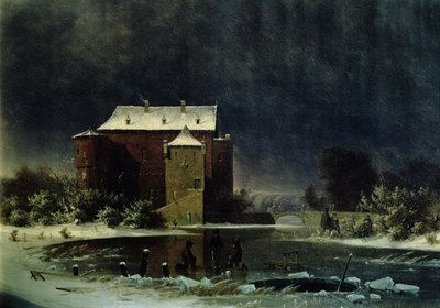 雪の中のお化け屋敷、1848（油） 作： George Emil Libert