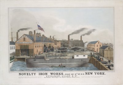 ノベルティアイアンワークス、12th St. E.R. ニューヨークのふもと。 Stillman, Allen & Co., Iron Founder..., 1841-44. 作： George Endicott