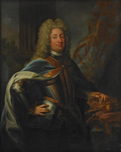 スウェーデンのフレデリック1世王の肖像1676-1751 作： George Engelhardt Schroeder