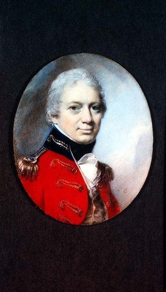ウィルトシャー民兵中佐J.Houltonのミニチュア、1801年頃 作： George Engleheart