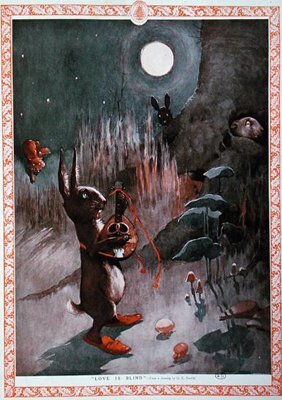 「Love is Blind」、原画の後の「The Sphere」誌のイラスト 作： George Ernest (after) Studdy