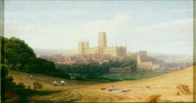 ダーラム、1828 年以前 (水彩画とガッシュ) 作： George Fennel Robson
