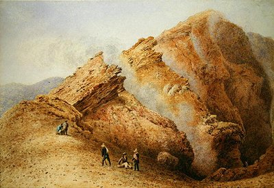 山の風景（水彩・紙） 作： George Fennel Robson